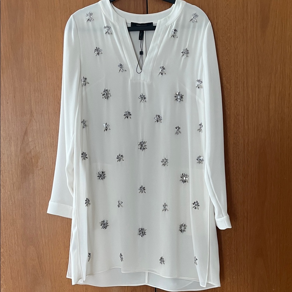 White Tunic with Silver Embellishments